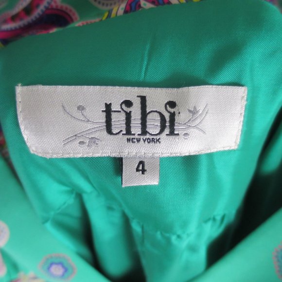 Tibi 100% Silk Paisley Maxi Dress Size 4 - Picture 11 of 12